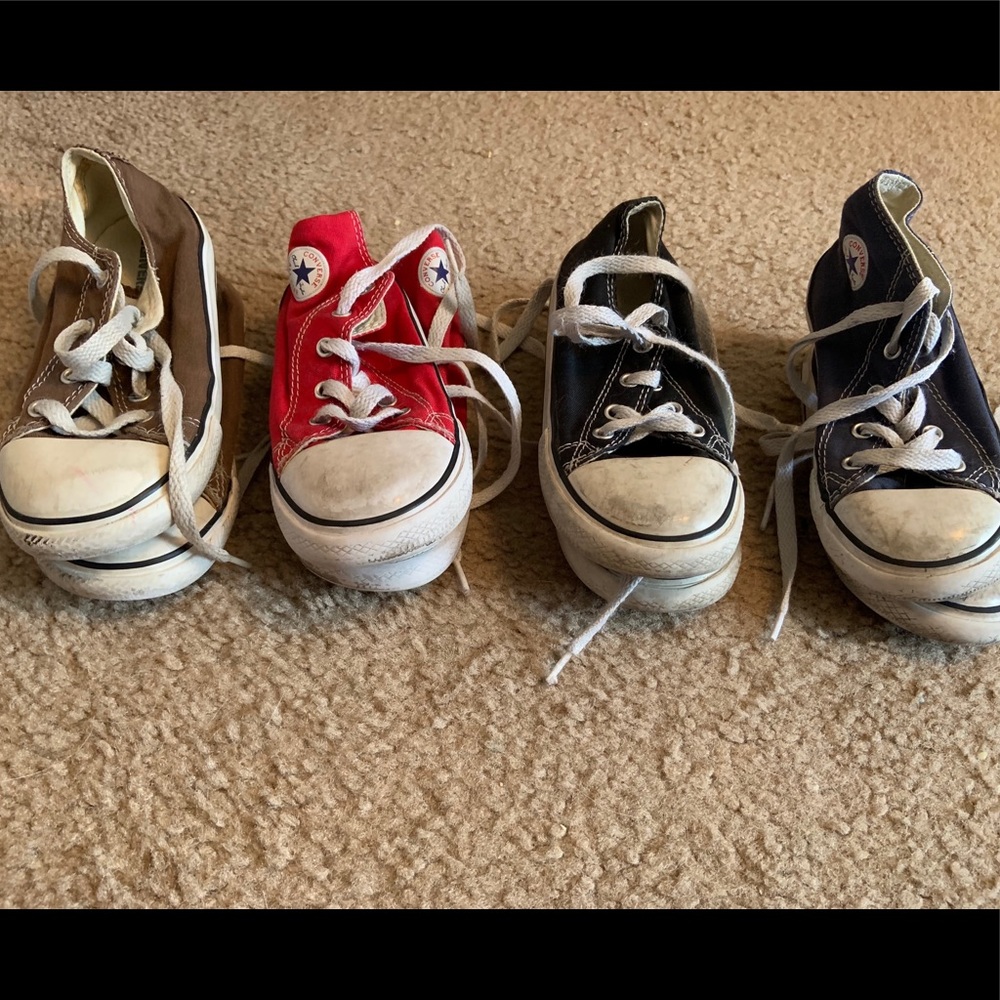 Toddler converses-low and high top - size 10